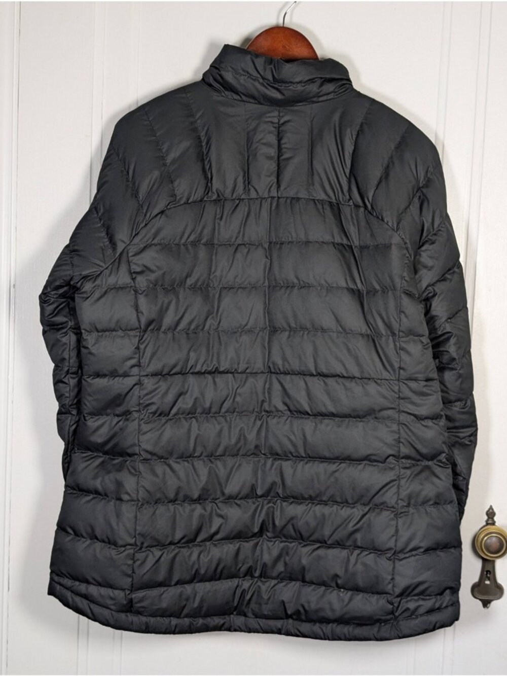 LL Bean Down Puffer Jacket Womens Size Large Black Downtek 650 Full Quilted Ski - Picture 2 of 5